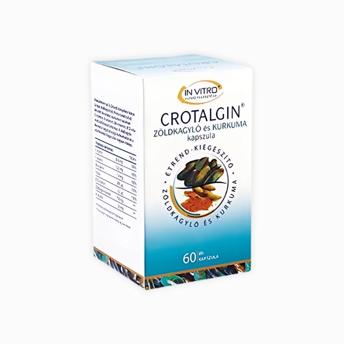 Crotalgin kapsle - přírodní podpora kloubů s extraktem ze zelené mušle a kurkumy - 60 kapslí - InVitro