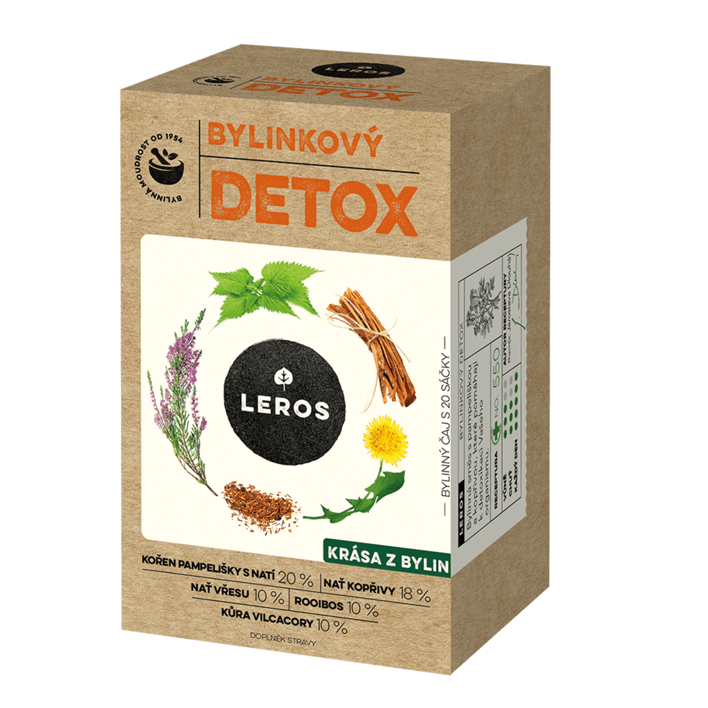 Leros Bylinkový detox 20 x 1,5 g