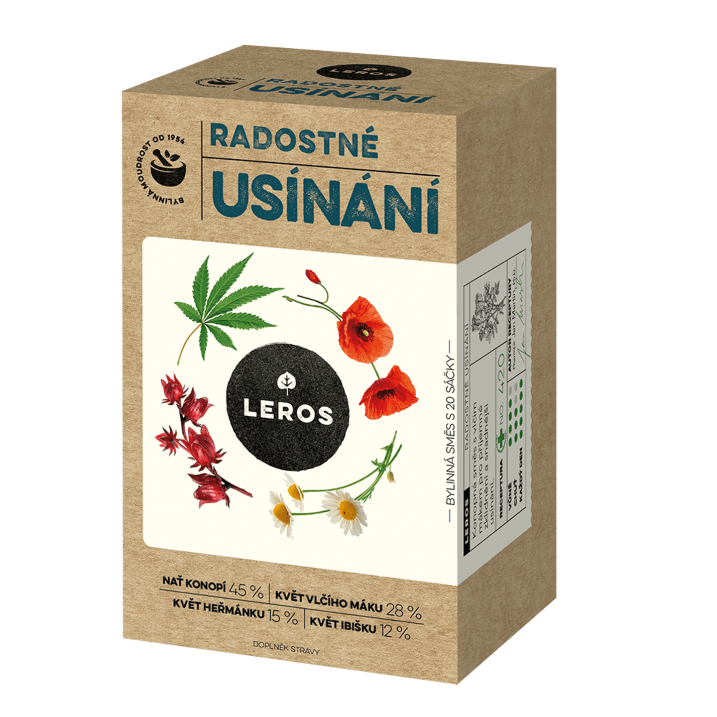Leros Radostné usínání konopí & vlčí mák 20 x 1 g