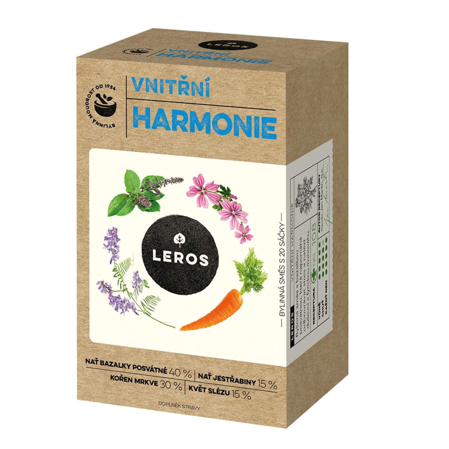Leros Vnitřní harmonie Bazalka & Sléz 20 x 1,3 g